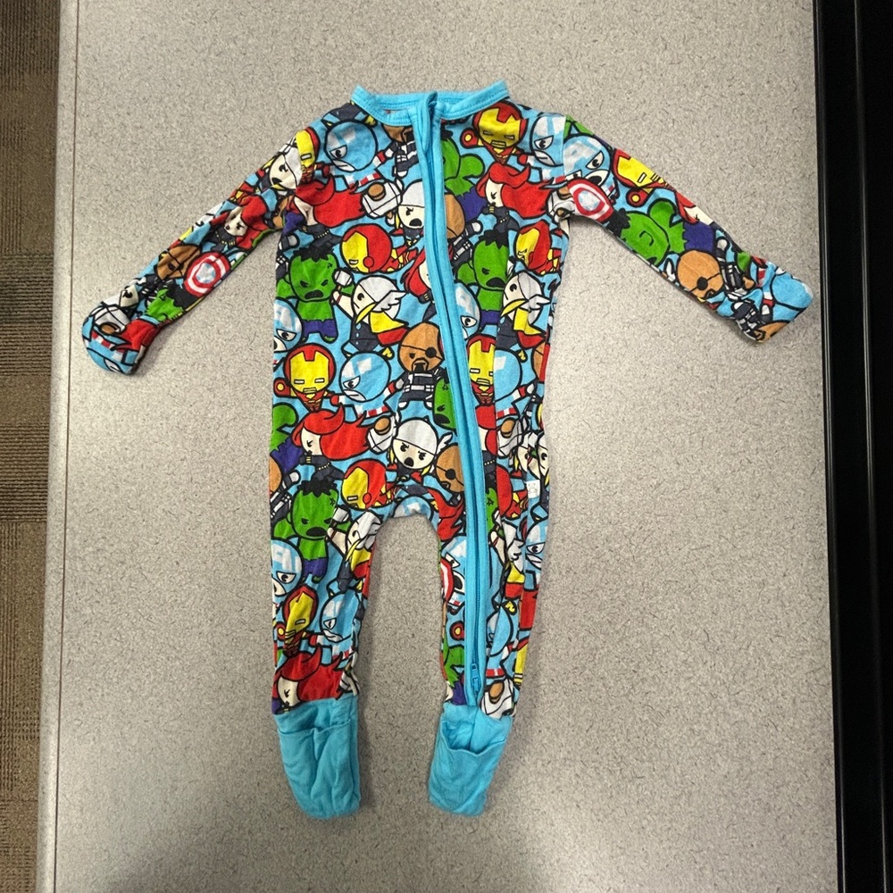 Superhero Kids Footie Pajama - Multicolor